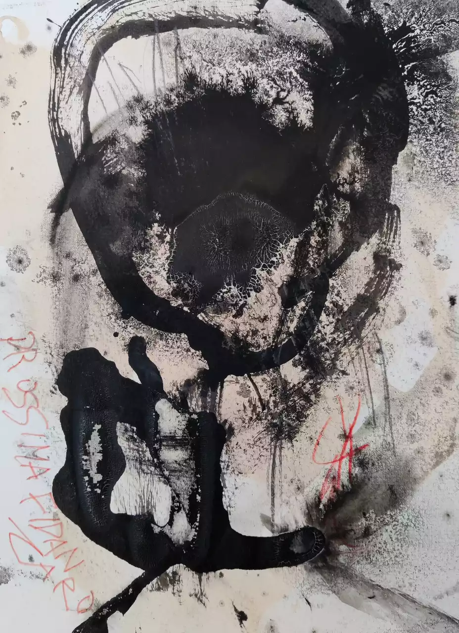 Mazzano brush drawing 1 by Merita Koskimies