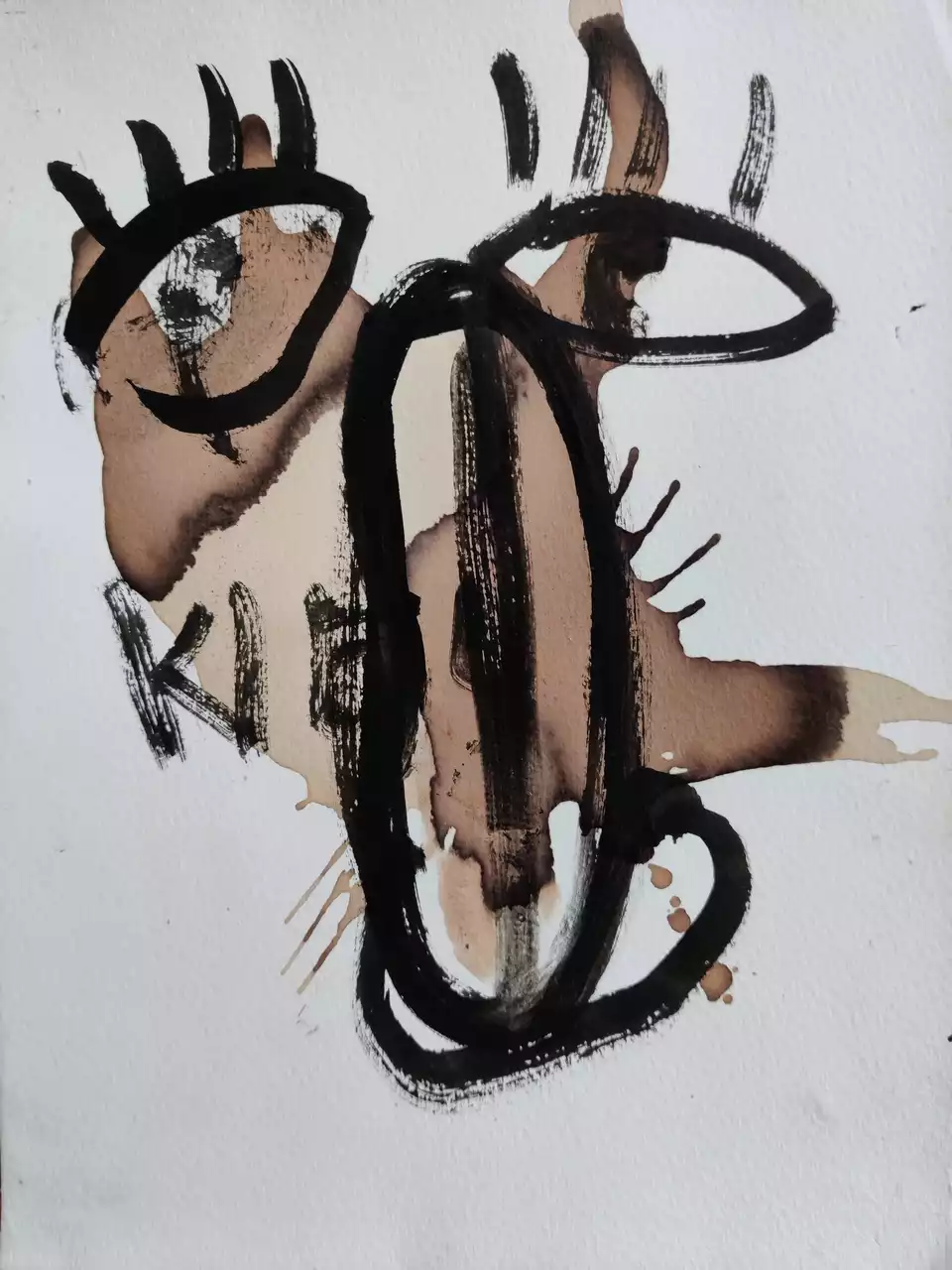 Mazzano brush drawing 2 by Merita Koskimies