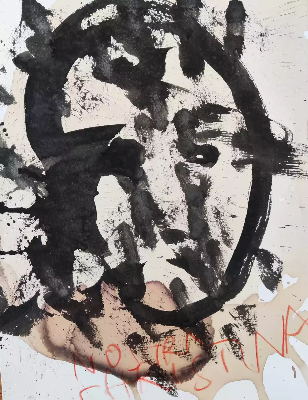 Mazzano brush drawing 5 by Merita Koskimies